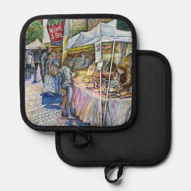 Ecke der Schweine Topflappen (Vorderseite/Rückseite)