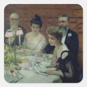 Ecke der Tabelle, 1904 Quadratischer Aufkleber