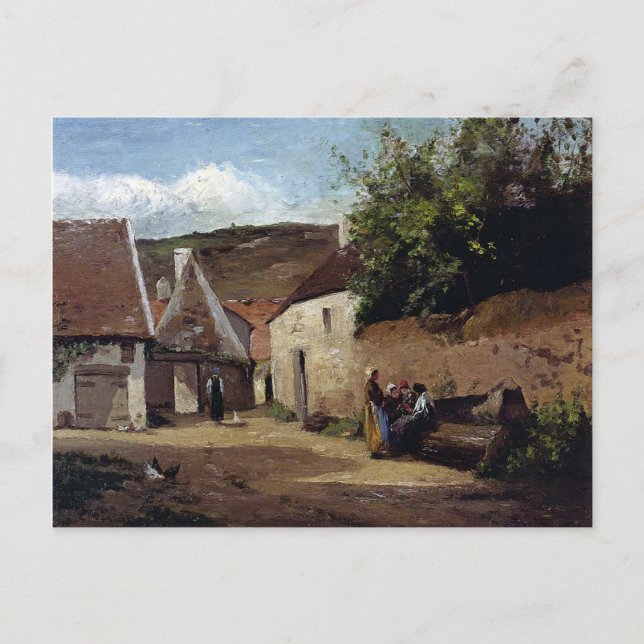 Ecke des Dorfes von Camille Pissarro Postkarte (Vorderseite)