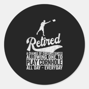 Ecke des Funny Reverkets Definition Retirement Pla Runder Aufkleber