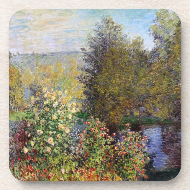 Ecke des Gartens von Montgeron - Claude Monet Getränkeuntersetzer (Vorderseite)