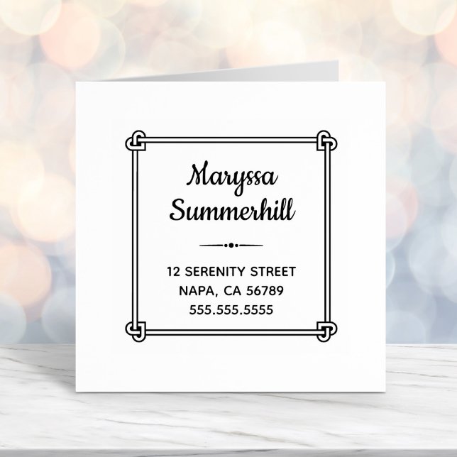 Ecke Herz geformt Knot Rahmen Adresse Permastempel (Von Creator hochgeladen)