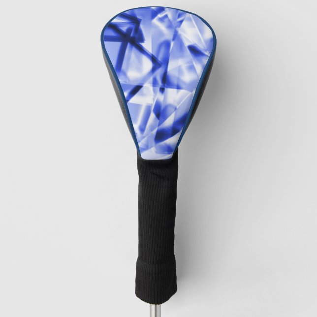 Ecke mit quadratischen Acrylteilen, blau bis weiß Golf Headcover (Vorderseite)