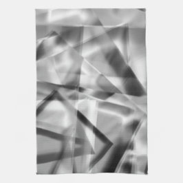 Ecke mit quadratischen Acrylteilen, grau bis weiß Geschirrtuch