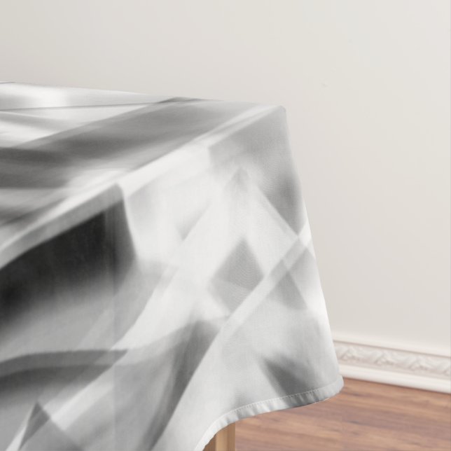 Ecke mit quadratischen Acrylteilen, grau bis weiß Tischdecke (Beispiel)