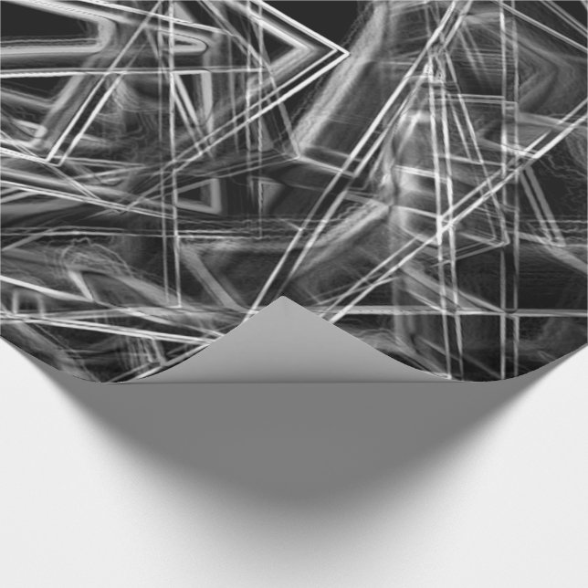 Ecken und einige graue Neonpunkte Geschenkpapier (Ecke)