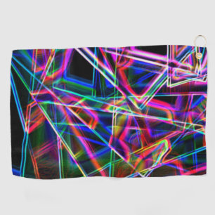 Ecken und farbenfrohe Neonecken Golfhandtuch