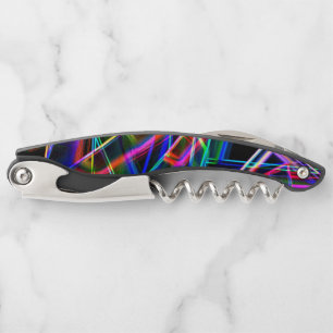 Ecken und farbenfrohe Neonecken Kellnermesser