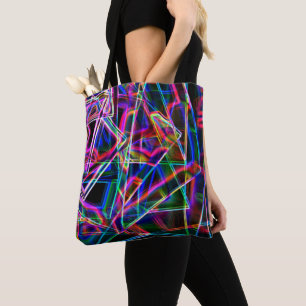 Ecken und farbenfrohe Neonecken Tasche