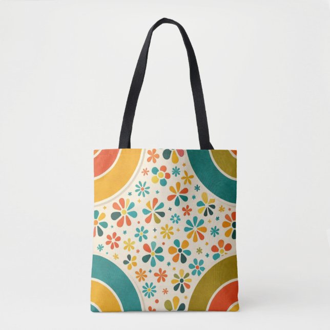 Eckstein-Blüte Mitte des Jahrhunderts Tasche (Vorderseite)