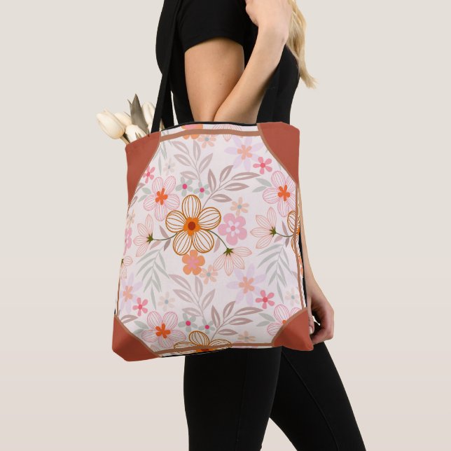 Eckstein-Blüte Orange Tasche (Von Nahem)