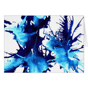 Éclaboussure aquarelle abstraite bleue
