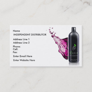 Éclaboussure de vivats - carte de visite