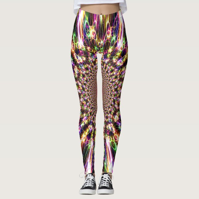 Éclair Arc-en-ciel Leggings spectaculaires (Devant)