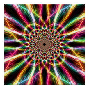 Éclair Arc-en-ciel Poster parfait