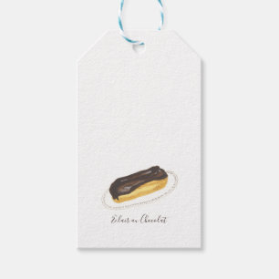Éclair au Chocolat Wasserfarbe Geschenkanhänger