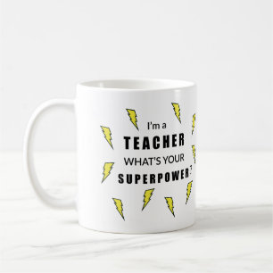 Éclair Bolt Superpower Enseignant Mug