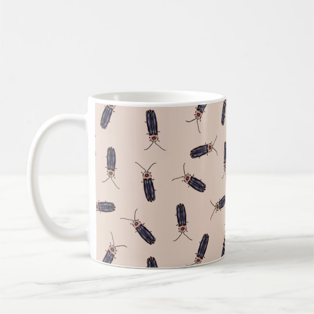 Éclair Bugs - Mug de café beige (Gauche)