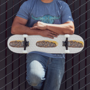 Eclair Donuts Wasserfarbname Sprinkles Skateboard