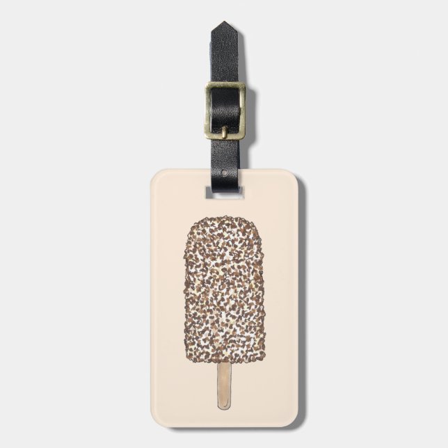 Eclair Ice Cream Pop Popsicle Personalisierter Fei Gepäckanhänger (Vorderseite vertikal)