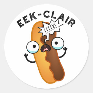 Eclair-lustiger Eclair-Wortwitz Runder Aufkleber