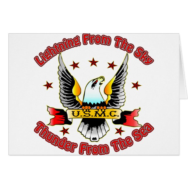 Éclair USMC Du Ciel Tonnerre De La Mer (Devant horizontal)