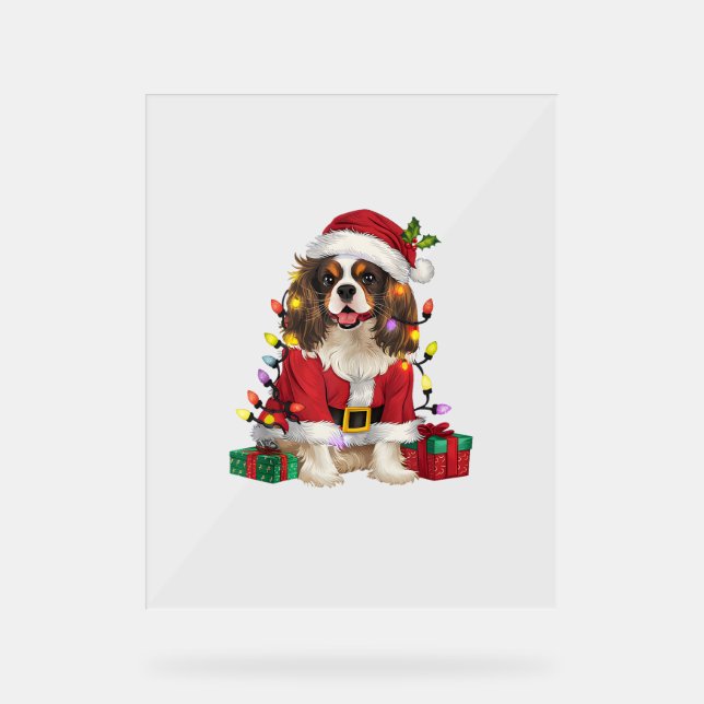 Éclairage de Noël Cavalier roi Charles Spaniel Chi (Recto)