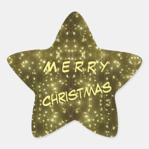 Éclairage doré scintillant Stickers Star de Noël