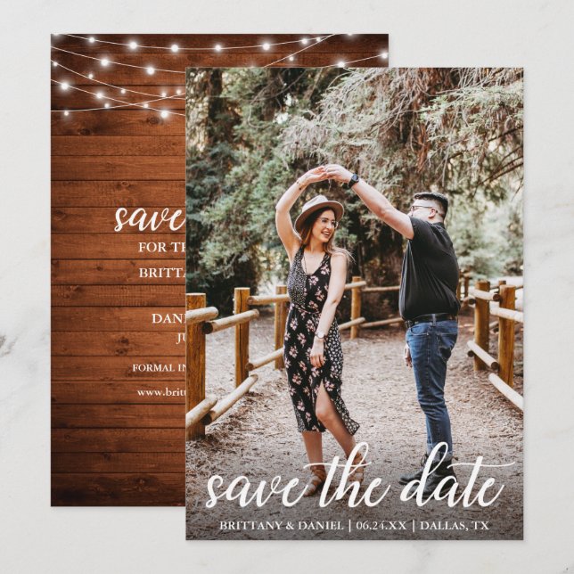 Éclairage Moderne En Bois Enregistrer La Carte Dat (Devant / Derrière)