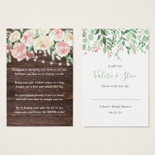 Éclairage rustique Pas d'enrobage Douche étiquette (Devant & derrière)