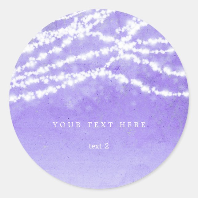 Éclairages à cordes célestes violets Stickers rust (Devant)