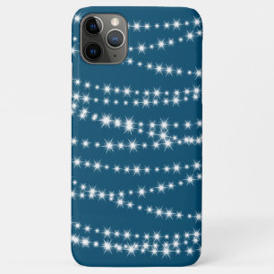 Éclairages de chaîne sur le coque iphone bleu