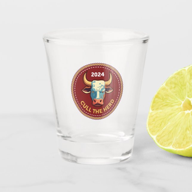 Éclairer L'Enceinte Mérite Badge Verre Shot (Devant)