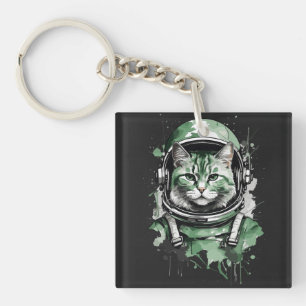 Éclat de chat de l'astronaute vert
