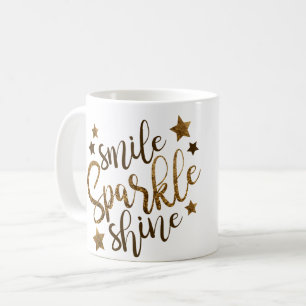 Éclat d'étincelle de sourire - tasse de lettrage