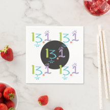 Eclectic 13.1 Halbmarathon Themenpapier Napkins