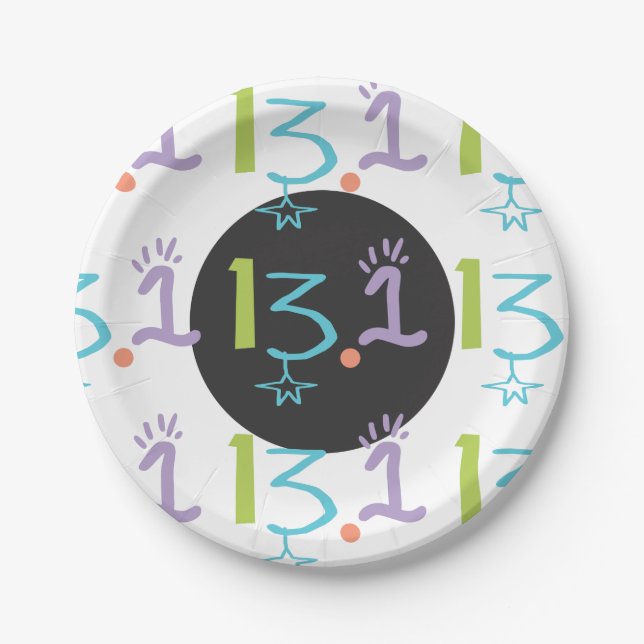 Eclectic 13,1 Halbmarathon Themenpapierplatte Pappteller (Vorderseite)