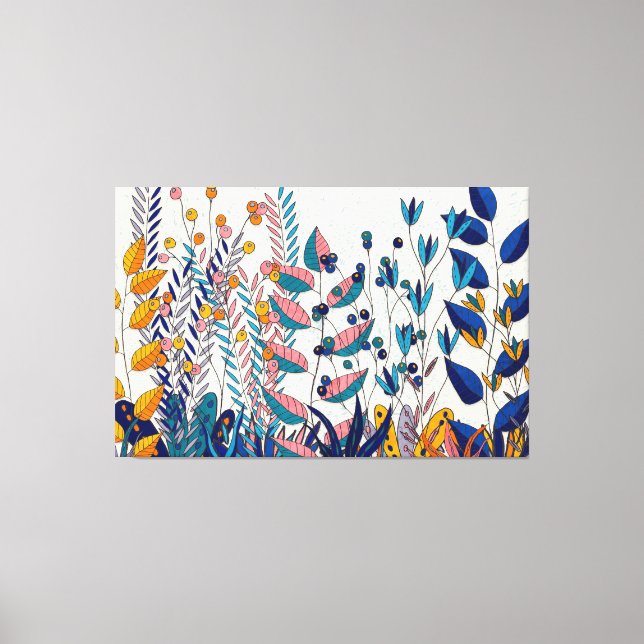Eclectic Bold Garden Leinwanddruck (Vorderseite)