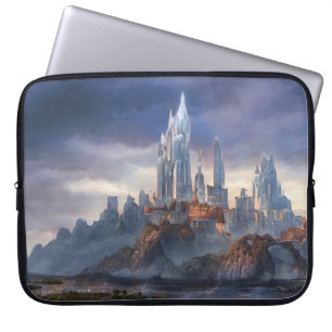 Eclectic floral, Vintag tropisches nahtloses Muste Laptopschutzhülle