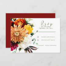 Eclectic Florals RSVP Card