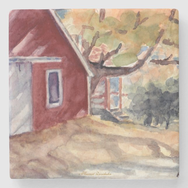 Eclectic Marble Untersetzer - Barnhouse von H Davi (Vorderseite)
