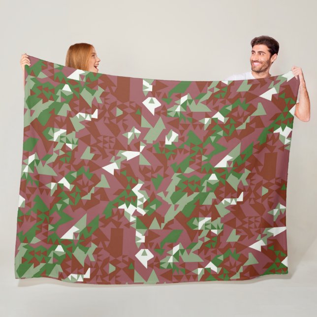 Eclectic Mod Retro Geometric Christmas Pattern Fleecedecke (Beispiel)