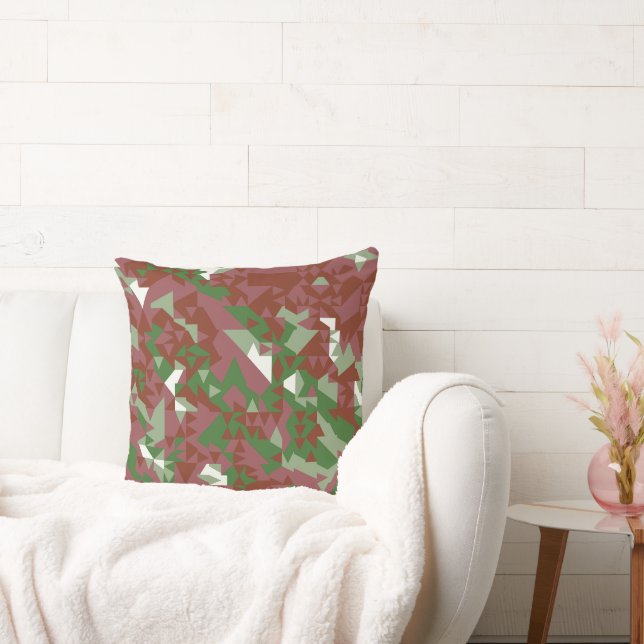 Eclectic Mod Retro Geometric Christmas Pattern Kissen (Liege)