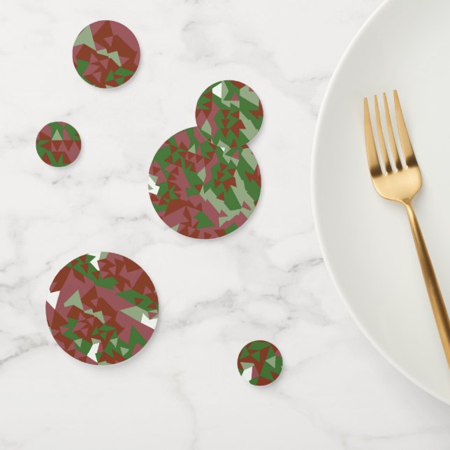 Eclectic Mod Retro Geometric Christmas Pattern Konfetti (Gruppe)