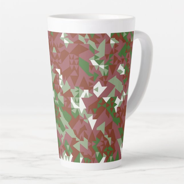 Eclectic Mod Retro Geometric Christmas Pattern Milchtasse (Rechte Ecke)