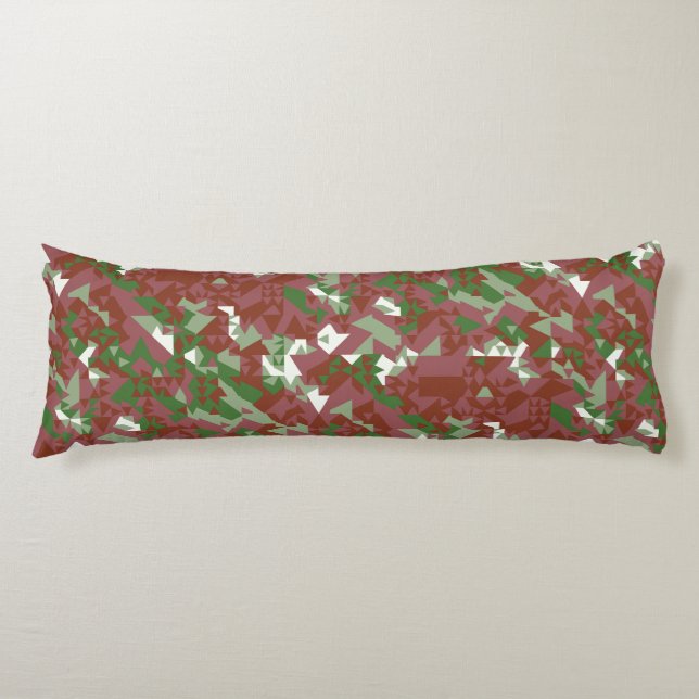 Eclectic Mod Retro Geometric Christmas Pattern Seitenschläferkissen (Vorderseite)