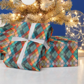 Eclectic Multi-Hue Raute Geschenkartikel Geschenkpapier