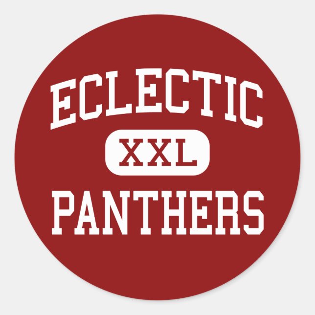 Eclectic - Panthers - Middle - Eclectic Alabama Runder Aufkleber (Vorderseite)