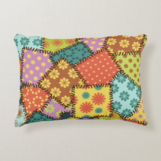 Eclectic Patchwork: Diverse Muster Mix Dekokissen