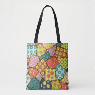 Eclectic Patchwork: Diverse Muster Mix Tasche